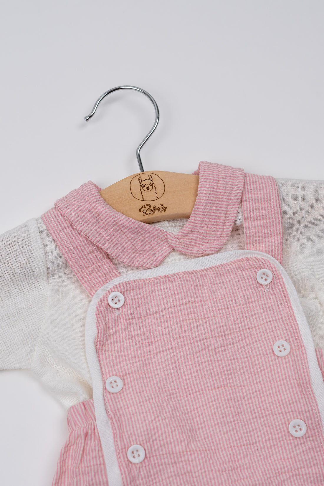 Coordinato pagliaccetto crepon rosa