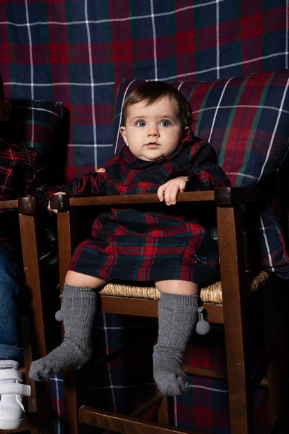 Abito/Camicia tartan Rosso e blu