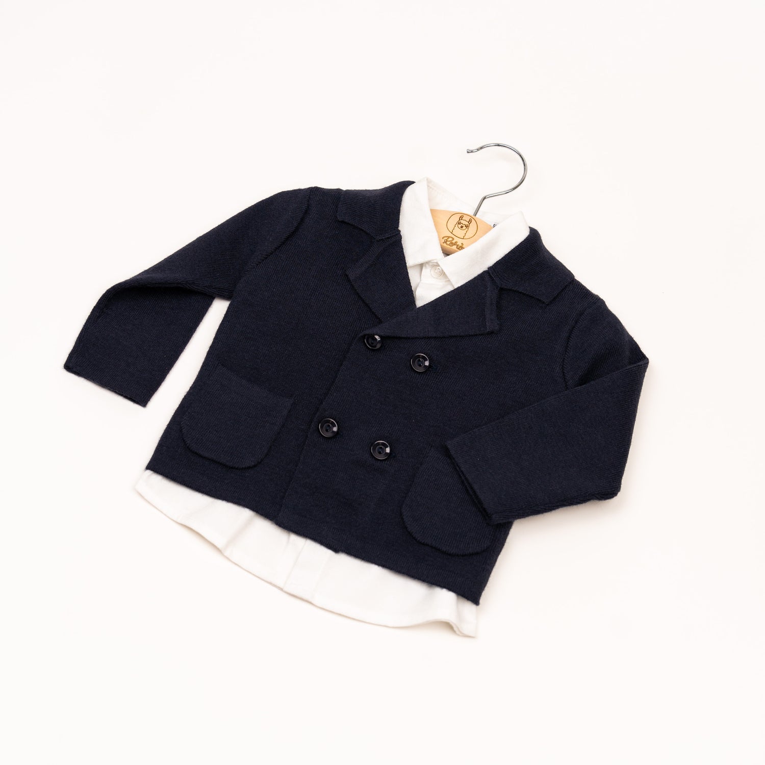 Set ‘Roberto’ camicia+ cardigan Blu