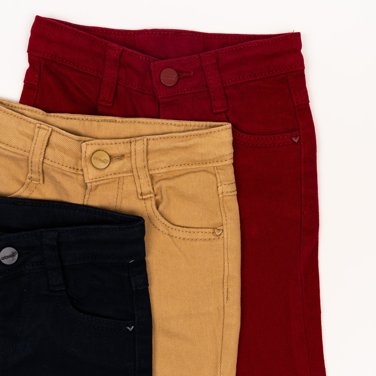 Jeans sfrangiato Rosso