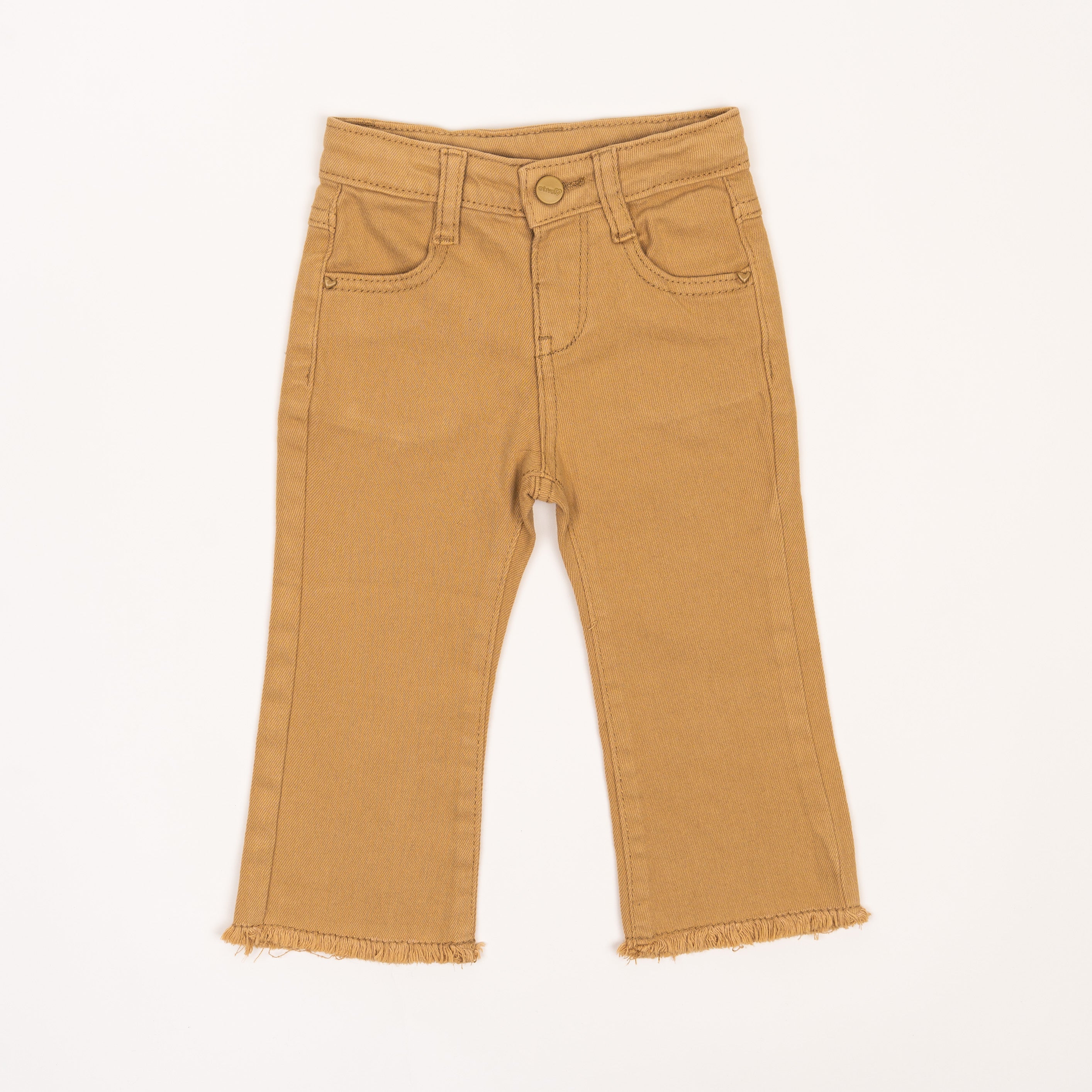 Jeans sfrangiato Beige