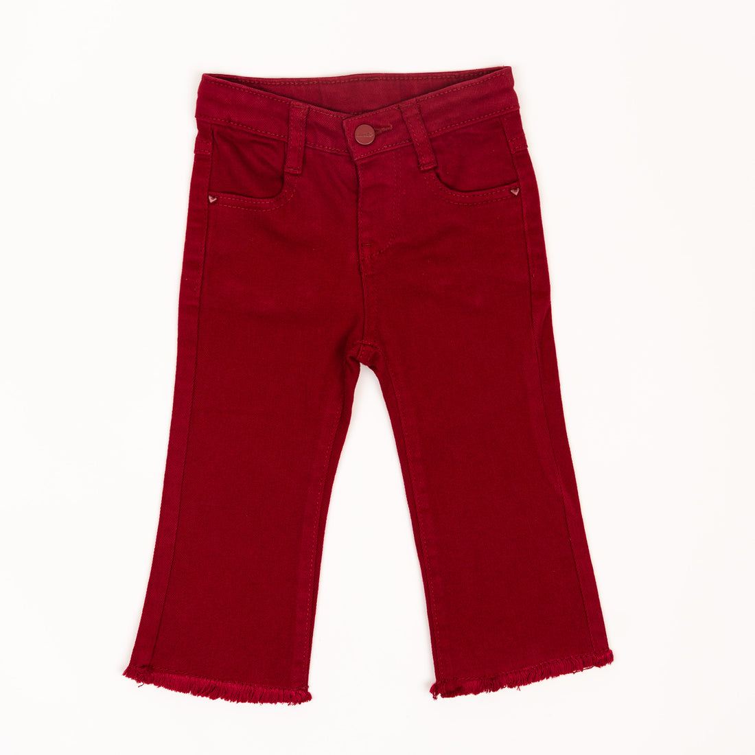 Jeans sfrangiato Rosso