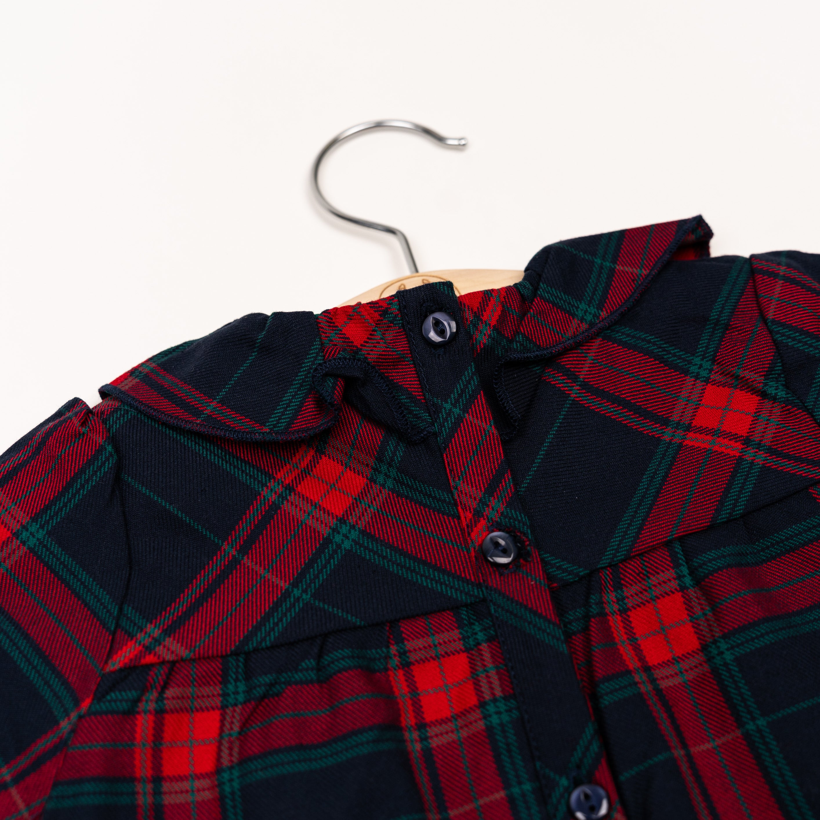 Abito/Camicia tartan Rosso e blu