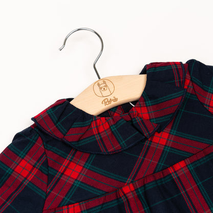 Abito/Camicia tartan Rosso e blu