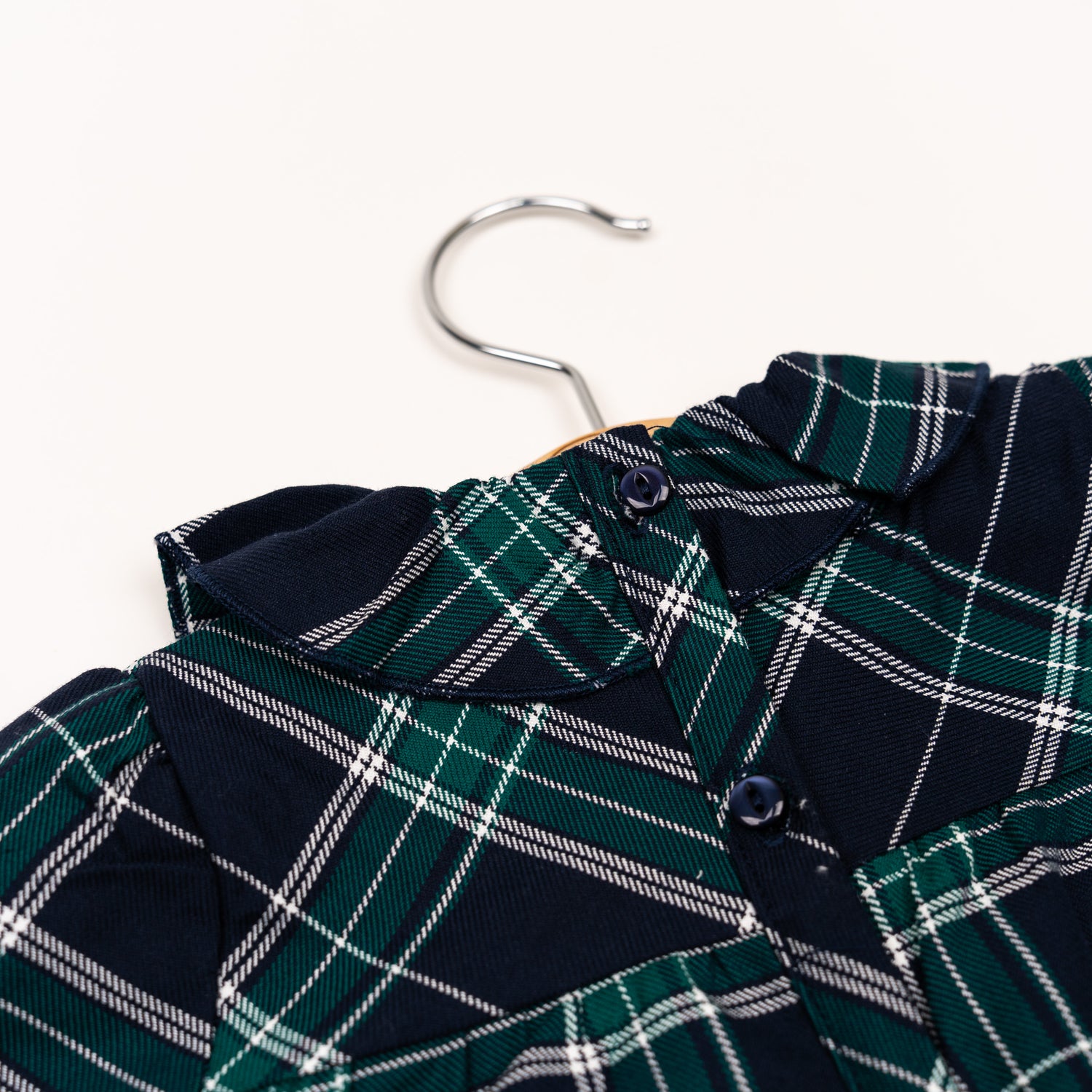 Abito/Camicia tartan blu e verde