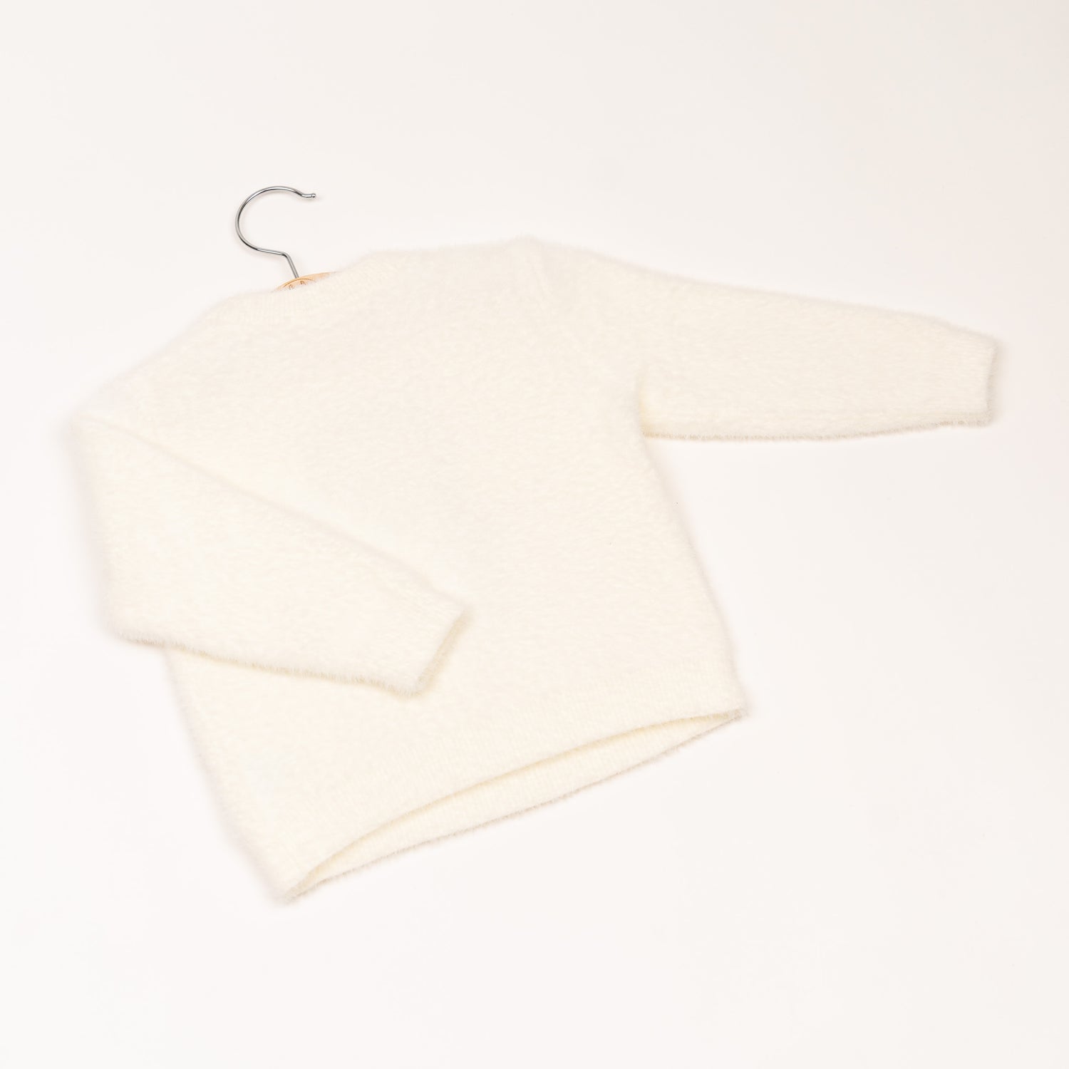 Set Maglione peluche coniglietto Bianco+maglia bianca