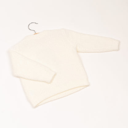 Set Maglione peluche coniglietto Bianco+maglia bianca