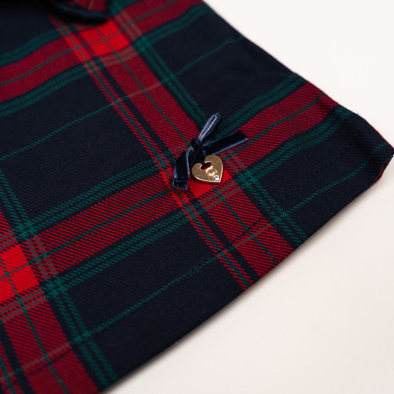 Abito/Camicia tartan Rosso e blu