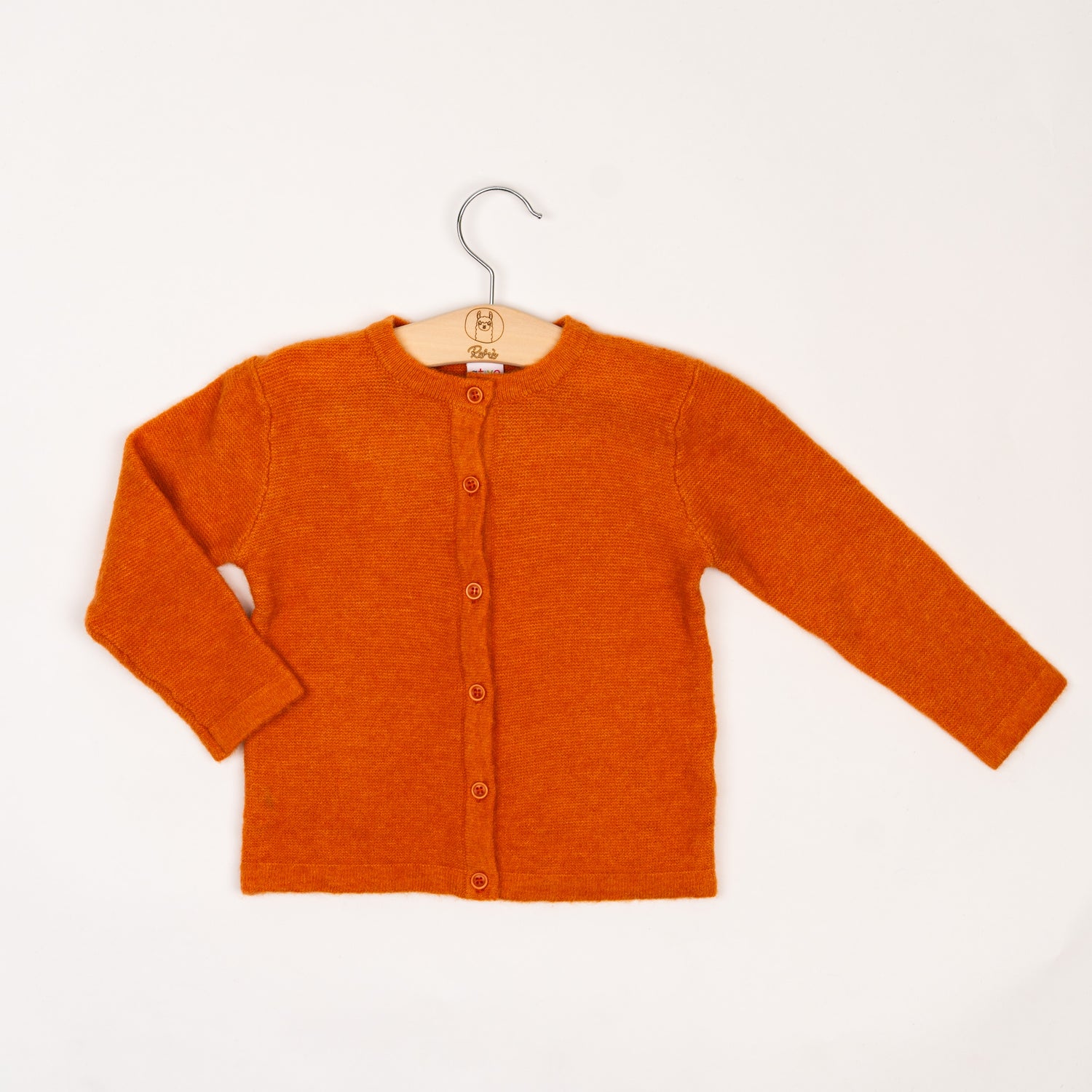 Cardigan basic con bottoncini Arancio