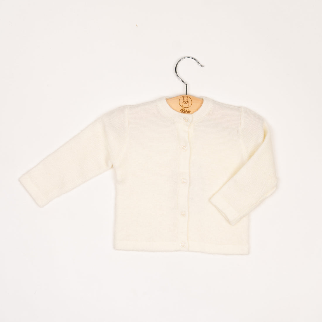 Cardigan basic con bottoncini Bianco