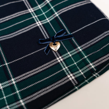 Abito/Camicia tartan blu e verde