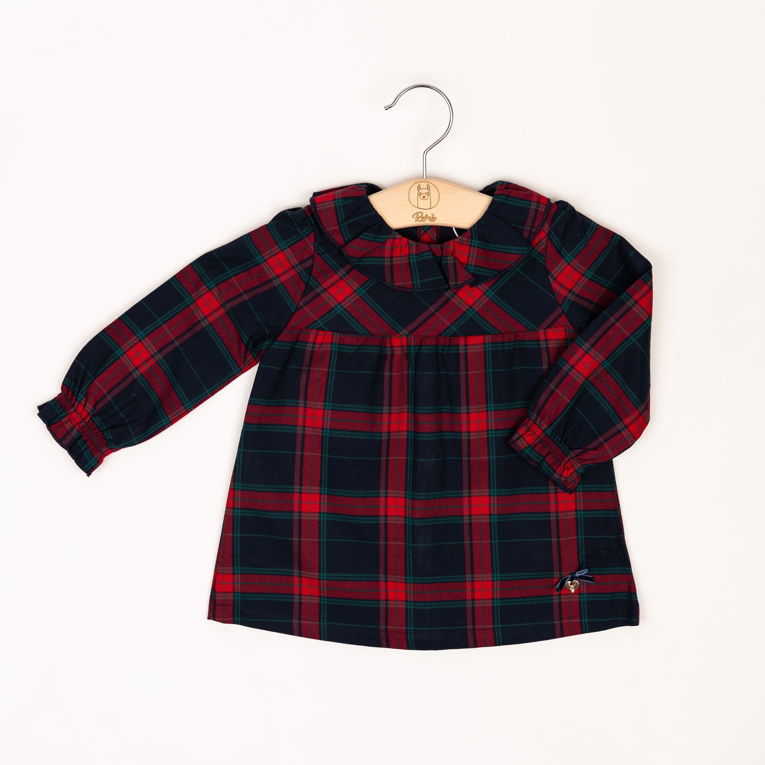 Abito/Camicia tartan Rosso e blu