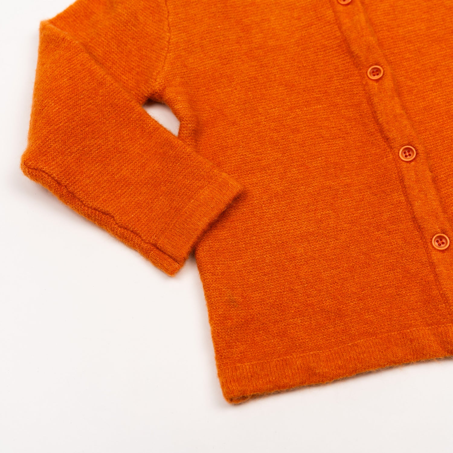 Cardigan basic con bottoncini Arancio