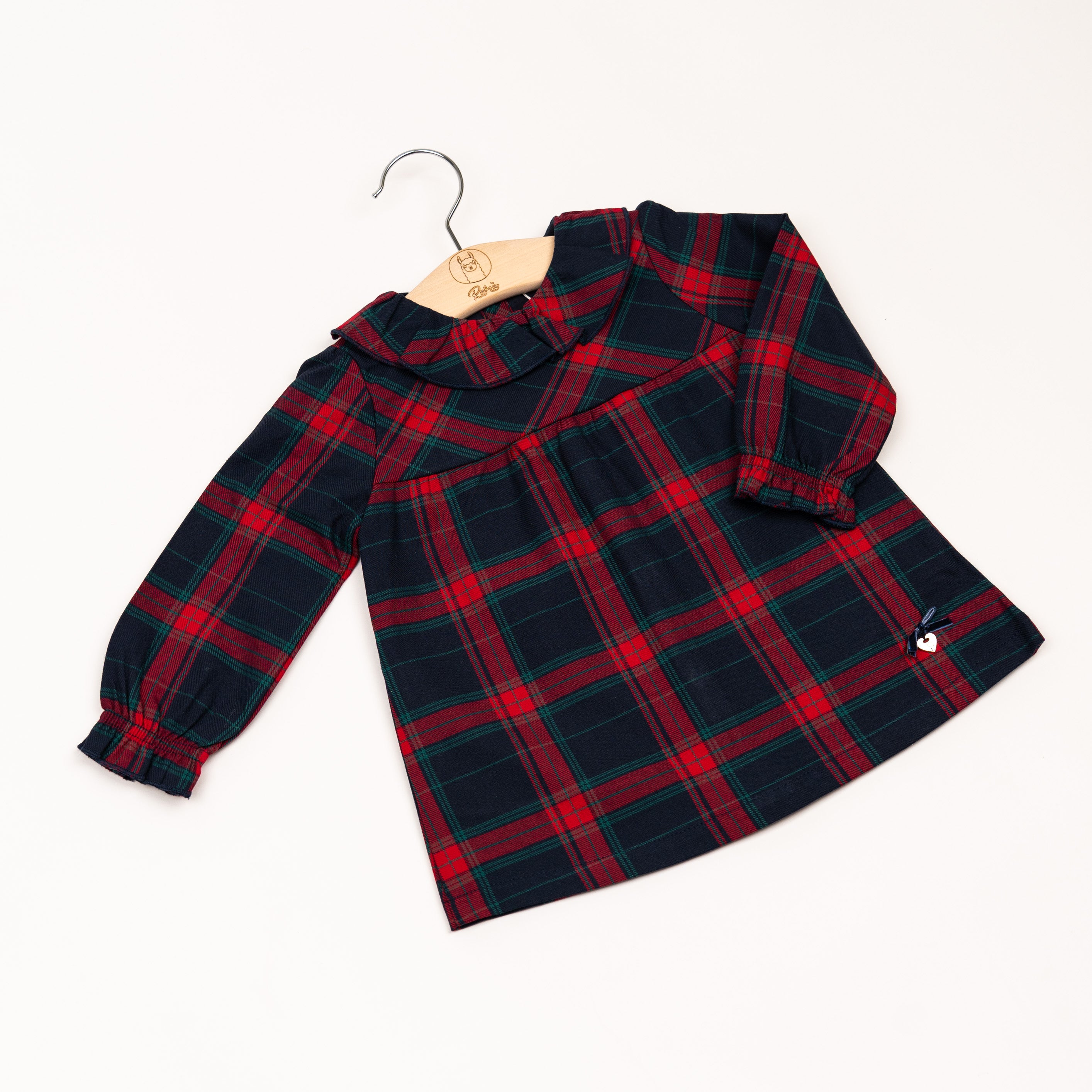 Abito/Camicia tartan Rosso e blu