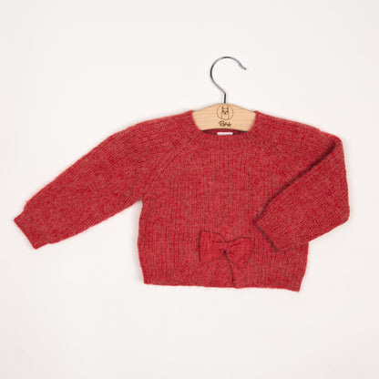 Maglione Rosso con fiocchetto