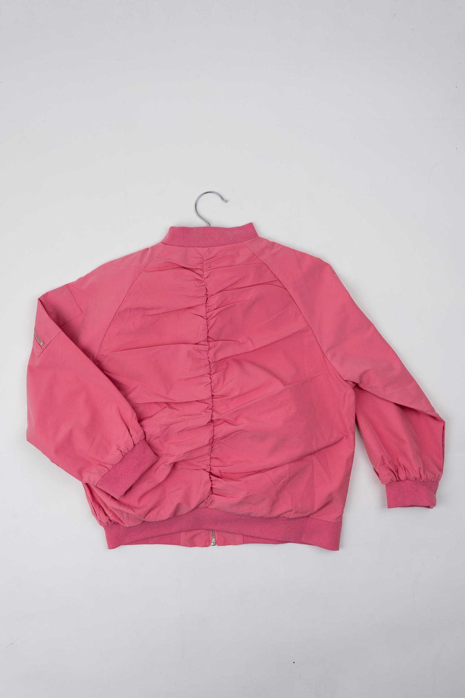 Bomber rosa con zip